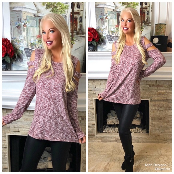 ❤️LAST 1! Oversized Marled Ladder Sleeve Top! - Picture 3 of 6